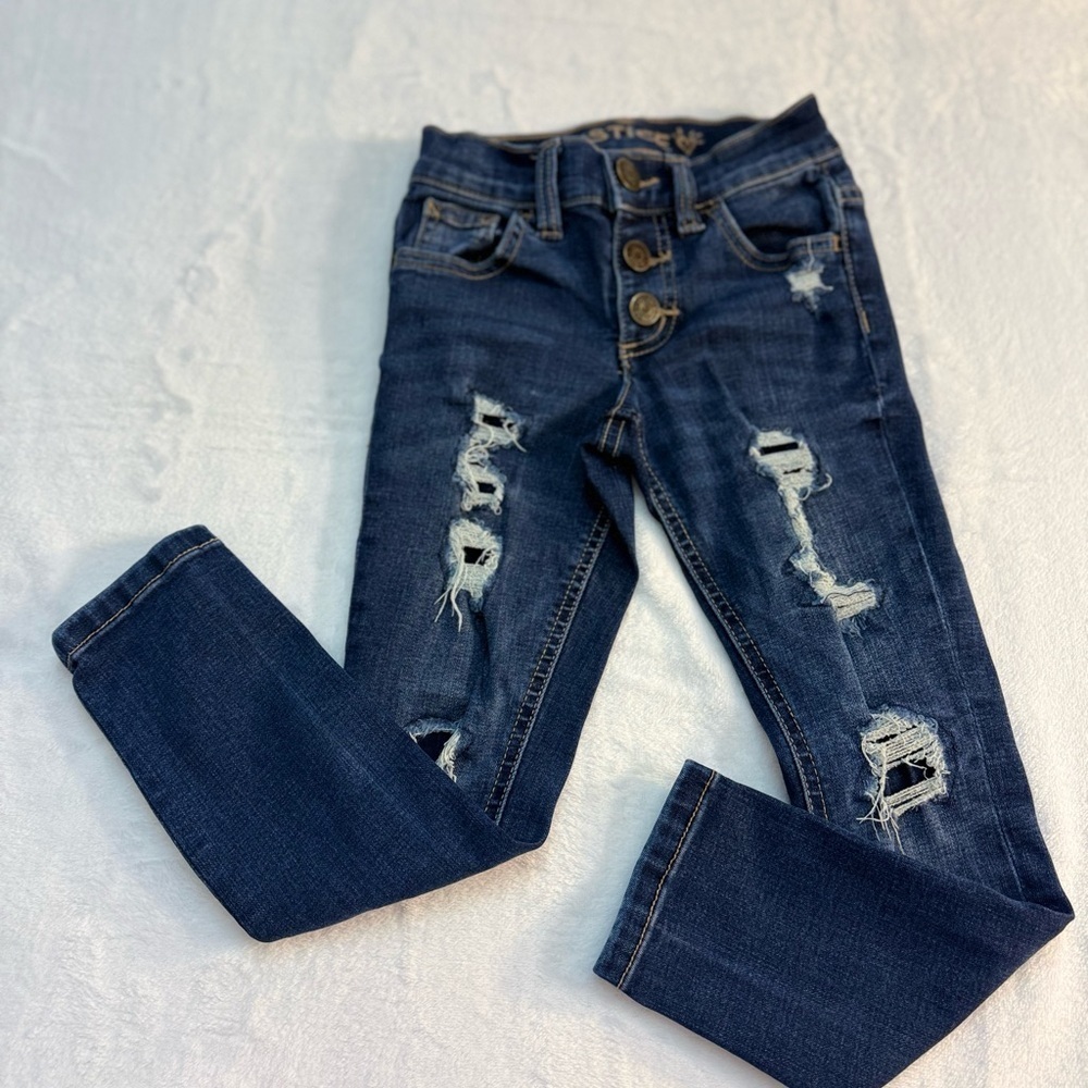 Justice Distressed High Rise Jegging - Picture 2 of 6